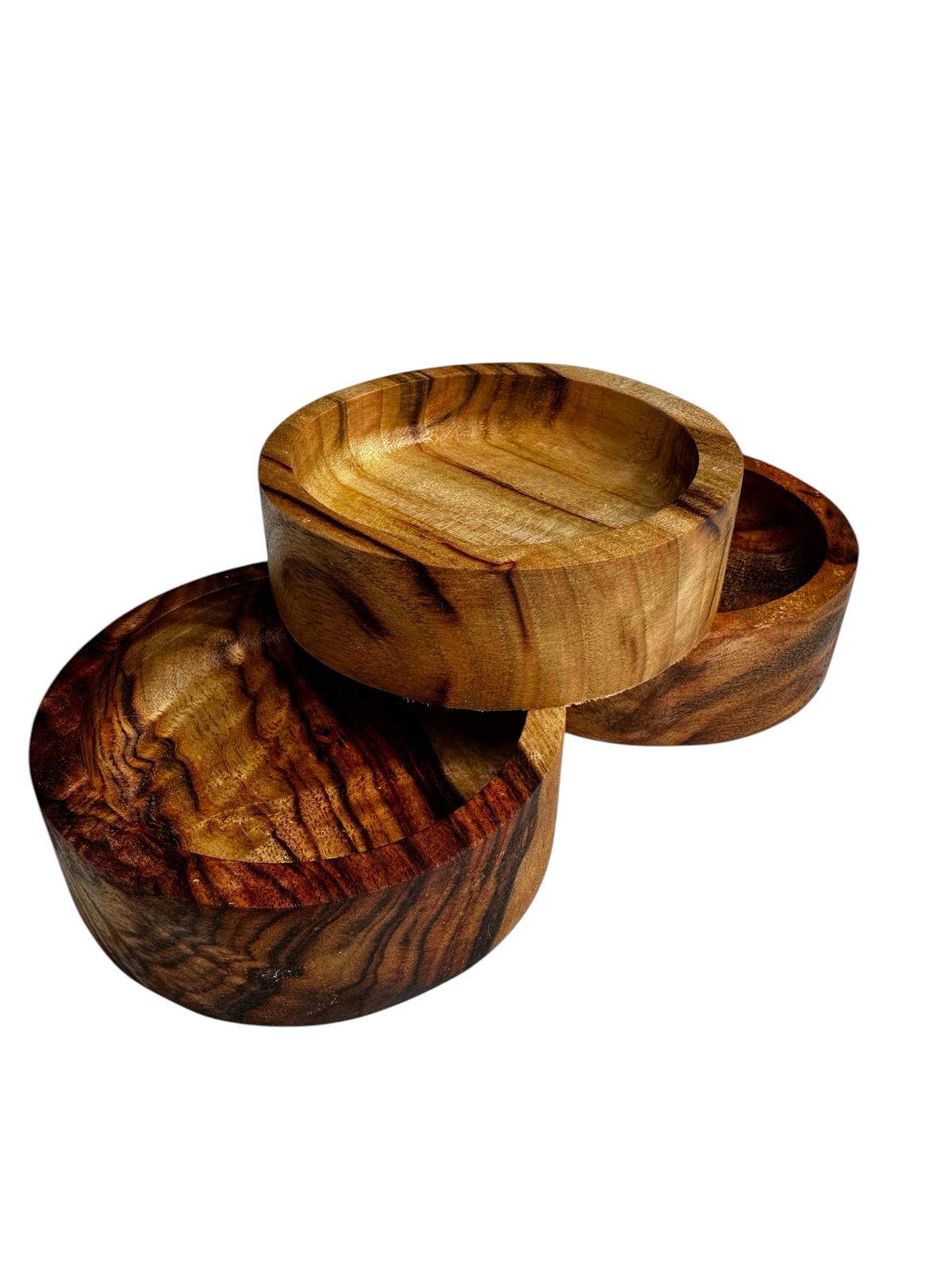 Wooden Condiment Bowls - Set of 3 - HCB