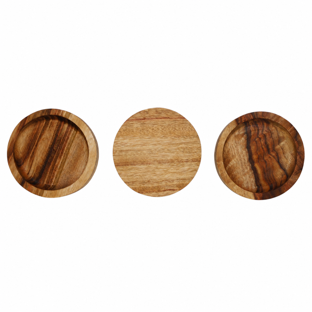 Wooden Condiment Bowls - Set of 3 - HCB001